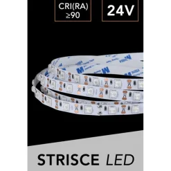 STRISCIA LED 6060 DC 24V BOBINA DA 5 METRI 75W 48LED/MT LUCE FREDDA 6500K 6060-24V-F