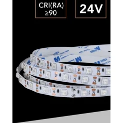 STRISCIA LED 6060 DC 24V BOBINA DA 5 METRI 75W 48LED/MT LUCE FREDDA 6500K 6060-24V-F