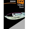 STRISCIA LED 2835 STRIP 5 MT 24V 120 LED SMD LUCE 3000K 4000K 6500K 2835-24V-5MM