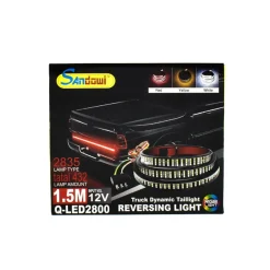 STRISCIA LED AUTOADESIVA ILLUMINAZIONE ROSSA GIALLA BIANCA 1.5MT AUTO Q-LED2800