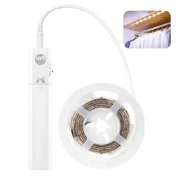 STRISCIA LED CON SENSORE DI MOVIMENTO 1 METRO 4000K 2,4W PER CASSETTI ARMADI