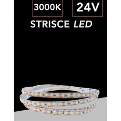 STRISCIA LED FLESSIBILE DC 24V 50W SMD 2835 MONOCOLORE 120LED/MT BOBINA DA 5MT 2835-5M-24V