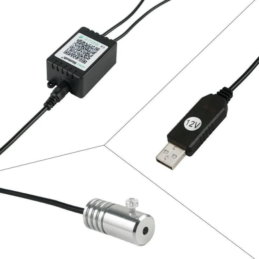 STRISCIA LED FLUORESCENTE LUCI AMBIENTE ILLUMINAZIONE AUTO CON APP SMARTPHONE