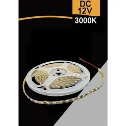 STRISCIA LED SMD 2835 STRIP 5 MT DC 12V LUCE 6500K 3000K 4000K IP20 2835-12V-5MM