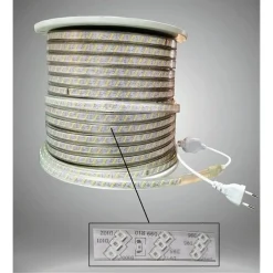 STRISCIA LED 220V 2835 180 LED BOBINA 100 METRI IP65 LUCE VERDE 2835-220V-180V