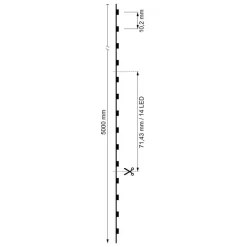 STRISCIA 980LED 55W CCT DA 3000K A 6500K 24V DIMMERABILE STRIP ADESIVA BOBINA 5MT