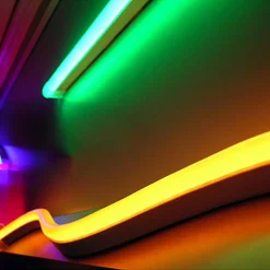 STRISCIA NEON FLEX LED IP67 160W RGB 24V LUCE MULTICOLORE ESTERNI BOBINA 10METRI