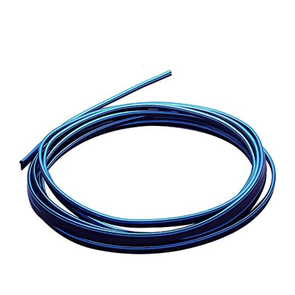 STRISCIA PROFILO DECORATIVA ADESIVO CROMATO CROMATA BLU WS1180 5 M INTERNO AUTO
