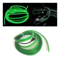 STRISCIA STRIP LED PER INTERNI AUTO A 12V FIBRA OTTICA LUCE DECORATIVA ATMOSFERA