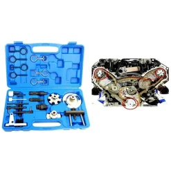 STRUMENTO BLOCCAGGIO POMPA CILINDRO CATENA DISTRIBUZIONE MOTORE DIESEL COMMON RAIL