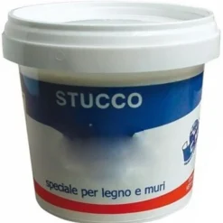 STUCCO UNIVERSALE BIANCO IN PASTA 1000GR. PRONTO ALL'USO PER RASATURA DI INTERNI MURO LEGNO SUPERFICI