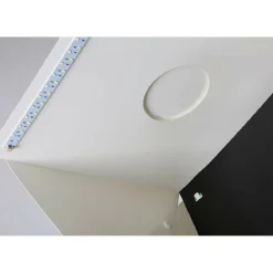 STUDIO SET FOTOGRAFICO PORTATILE GRANDE 30CM LIGHT BOX CON LUCI LED 2 SFONDI