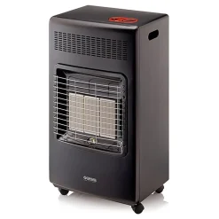 STUFA A BOMBOLA GAS 15KG IN METALLO CON PIASTRE IN CERAMICA 3 POTENZE 4200W