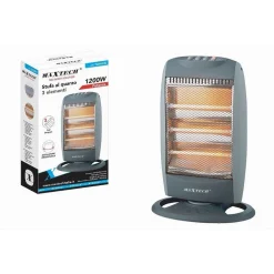 STUFA AL QUARZO CON 3 ELEMENTI OSCILLANTE ANTIRIBALTAMENTO 1200 WATT TCHH12C