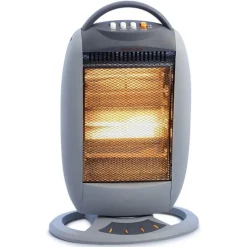 STUFA ALOGENA A TRE POTENZE 1200 W CON FUNZIONE OSCILLANTE ROTANTE BASSO CONSUMO