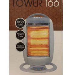 STUFA ALOGENA A TRE POTENZE 1200 W CON FUNZIONE OSCILLANTE ROTANTE BASSO CONSUMO