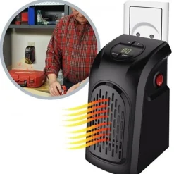 STUFA ELETTRICA PORTATILE A BASSO CONSUMO 350W GRADI REGOLABILI PER CASA UFFICIO