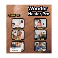 STUFA ELETTRICA PORTATILE 900W WONDER HEATER PORTATILE REGOLABILE DA 15° A 32°C