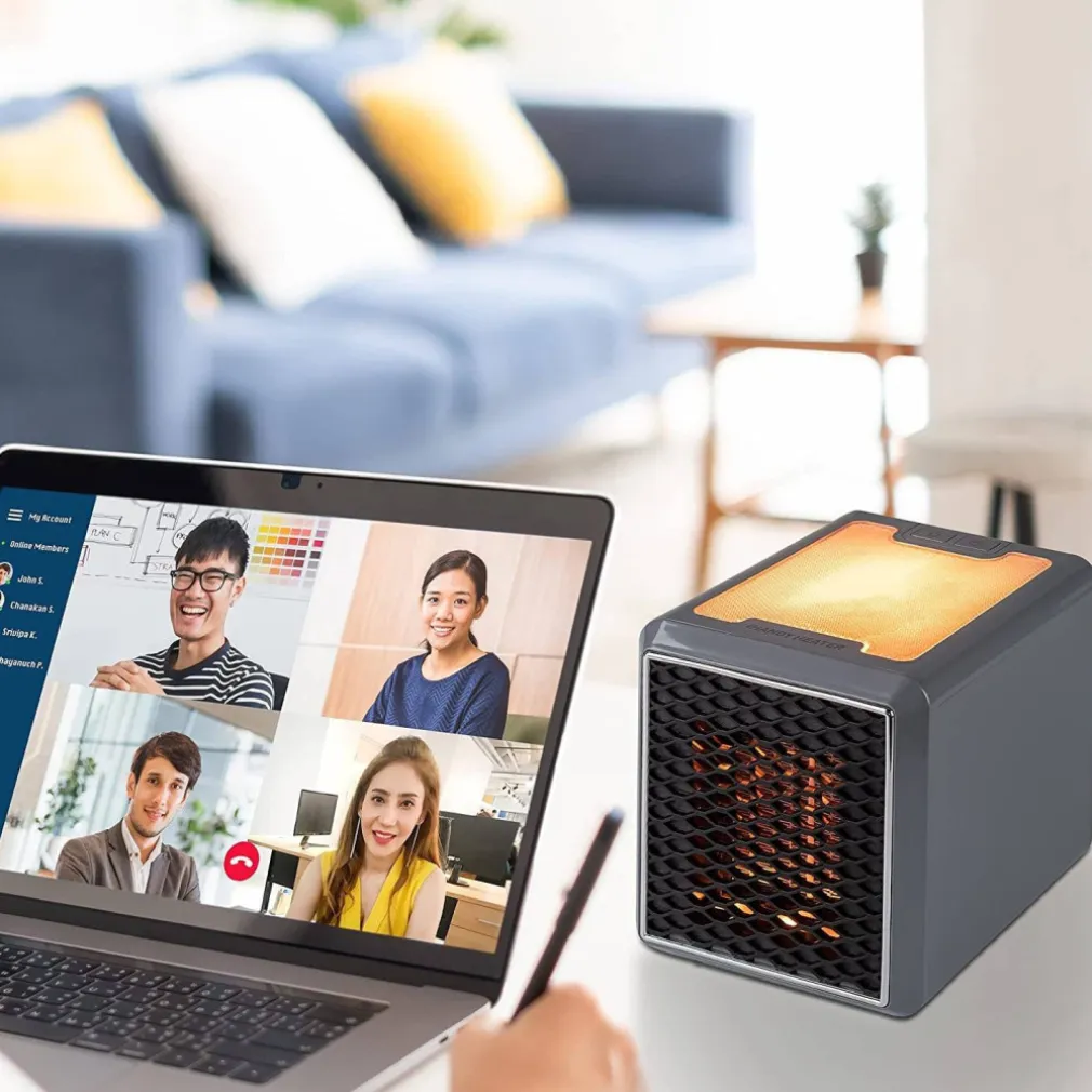 STUFA ELETTRICA PORTATILE 1200W PURIFICATORE ARIA PIASTRA IN CERAMICA REGOLABILE