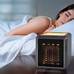 STUFA ELETTRICA PORTATILE 1200W PURIFICATORE ARIA PIASTRA IN CERAMICA REGOLABILE