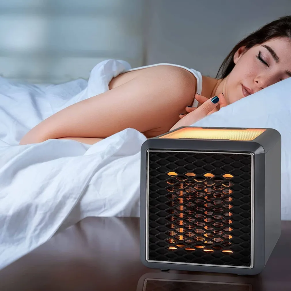 STUFA ELETTRICA PORTATILE 1200W PURIFICATORE ARIA PIASTRA IN CERAMICA REGOLABILE