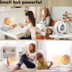 STUFA ELETTRICA VENTILATA STUFETTA BASSO CONSUMO OSCILLANTE TERMOCONVETTORE 900W