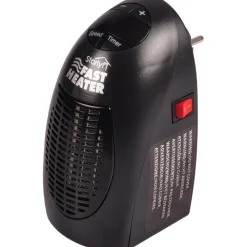 STUFA ELETTRICA 400W FAST HEATER PORTATILE REGOLABILE DA 15° A 32° BASSO CONSUMO