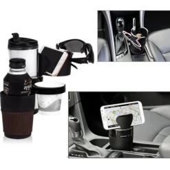 SUPPORTO 5 IN 1 DA AUTO PORTA CELLULARE SMARTPHONE CHIAVI OCCHIALI UNIVERSALE