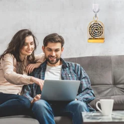 SUPPORTO A SPIRALE PER ZANZARE PORTA BOBINE CONTENITORE PORTATILE CON MANICO CASA ESTERNO