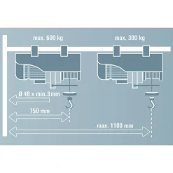 SUPPORTO BRACCIO ASTA A BANDIERA ESTENSIBILE GIREVOLE PER PARANCO MONTACARICHI