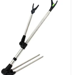 SUPPORTO CANNA DA PESCA TELESCOPICO ANGOLO REGOLABILE ALLUMINIO LEGGERO APPOGGIO