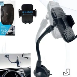 SUPPORTO CELLULARE AUTO PER CRUSCOTTO PARABREZZA CON VENTOSA PORTACELLULARE 360°