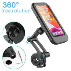 SUPPORTO CUSTODIA PORTA CELLULARE IMPERMEABILE PER MOTO BICI FINO 6.7" HL-69