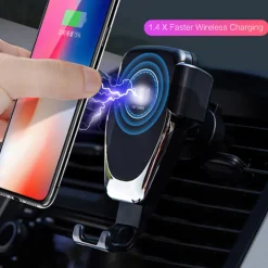 SUPPORTO MAGNETICO CARICABATTERIA WIRELESS AUTO PORTA CELLULARE UNIVERSALE