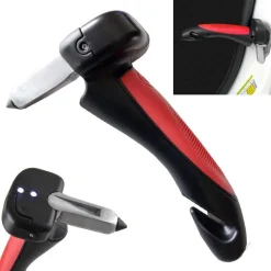 SUPPORTO MANIGLIA SALITA MARTELLO ROMPI VETRO FINESTRINO AUTO FURGONE EMERGENZA