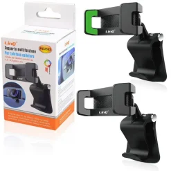 SUPPORTO MULTIFUNZIONE STAFFA AUTO A CLIP PINZA PER SMARTPHONE CELLULARE HD2583