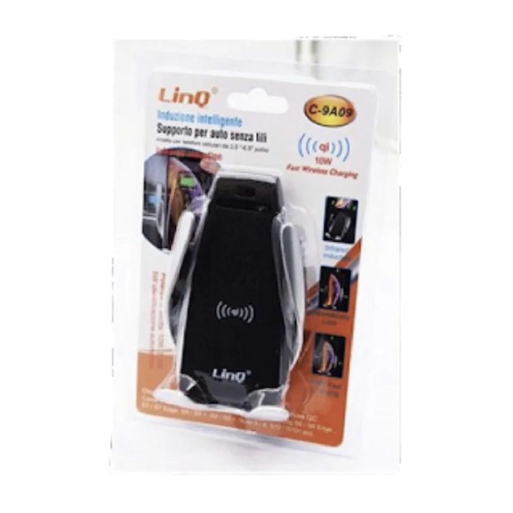 SUPPORTO PER AUTO PRESA ARIA CON CARICABATTERIA WIRELESS PER SMARTPHONE C-9A09