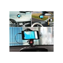 SUPPORTO PER AUTO VIVAVOCE TRASMETTITORE FM UNIVERSALE ALTOPARLANTE DISPLAY