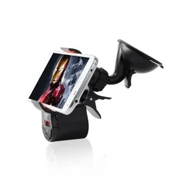 SUPPORTO PER AUTO VIVAVOCE TRASMETTITORE FM UNIVERSALE ALTOPARLANTE DISPLAY