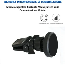 SUPPORTO PORTA CELLULARE AUTO MAGNETICO UNIVERSALE MAGNETE CALAMITA SMARTPHONE