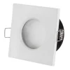 SUPPORTO PORTA FARETTO DA INCASSO LAMPADINE LED MR16 PAR16 QUADRATO BIANCO 75MM