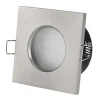 SUPPORTO PORTA FARETTO DA INCASSO LAMPADINE LED MR16 PAR16 QUADRATO ACCIAIO 75MM