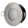 SUPPORTO PORTA FARETTO DA INCASSO LAMPADINE LED MR16 PAR16 ROTONDO ACCIAIO 75MM