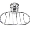 SUPPORTO PORTA SAPONE SAPONETTA PIATTINO ESY_69186 ACCIAIO 13X7X11CM MURO PARETE