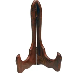 SUPPORTO REGGI PORTA PIATTI PIATTO QUADRO DA 33 X 15,5 CM IN LEGNO LACCATO