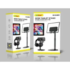 SUPPORTO REGOLABILE FINO A 21″ PER TABLET IPAD UFFICIO GIREVOLE A 360° Q-ZJ201