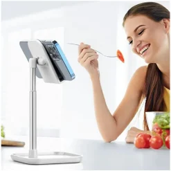 SUPPORTO REGOLABILE FINO A 21″ PER TABLET IPAD UFFICIO GIREVOLE A 360° Q-ZJ201