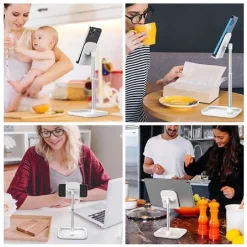 SUPPORTO REGOLABILE FINO A 21″ PER TABLET IPAD UFFICIO GIREVOLE A 360° Q-ZJ201