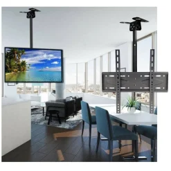 SUPPORTO SOFFITTO PER TV STAFFA BRACCIO REGOLABILE DA 26 A 60 POLLICI MAX 55 KG