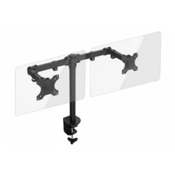 SUPPORTO STAFFA MONTAGGIO PER DOPPIO MONITOR TV DA SCRIVANIA DA 15" A 27" 16KG